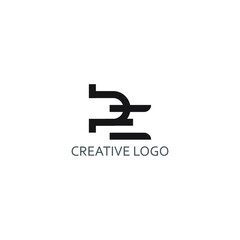 de letter for simple logo design. a modern vector design
