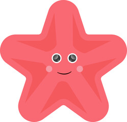 Obraz premium cartoon character illustration starfish child picture
