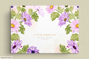 wedding card set with chrysanthemum 
