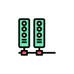 hosting server filled line Icon. internet of think vector illustration on white background