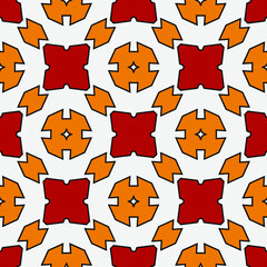 Vector abstract hand drawn seamless pattern.repeating symmetrical patterns.