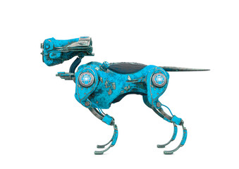 cyber watchman dog on side view