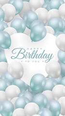 birthday celebration background . happy birthday background design . modern birthday card using green tosca color
