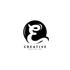 Obraz premium Initial Letter E logotype . Luxury design for Company and Business logo.