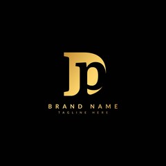 DP letter combination concept for company and business logo.