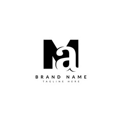 MA letter combination concept for company and business logo.