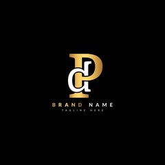 Fototapeta premium PD DP letter composite concept for company and business logo. Luxury logo design.