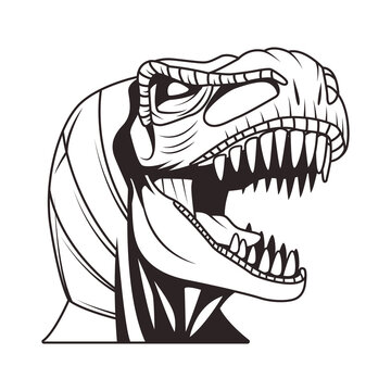 tyrannosaurus rex animal wild head character