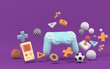 Creative recreational toys, entertainment theme, 3d rendering. © Vink Fan
