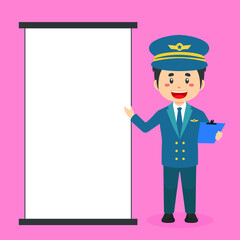 Pilot Character with Blank Board