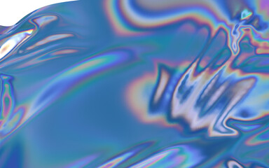 Gradient wave cloth, fluid color background, 3d rendering.