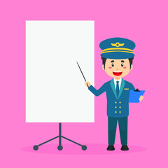 Pilot Character with Blank Board