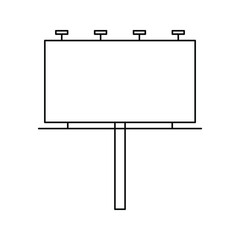 Obraz premium Billboard icon sign vector,Symbol, logo illustration for web and mobile on white background color editable