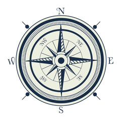 compass nautical gray element icon