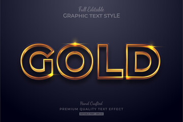 Shining Gold Editable Text Effect Font Style
