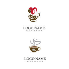 Coffee cup Logo Template vector icon design
