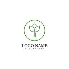 Fototapeta premium Mint leaves flat vector color icon template