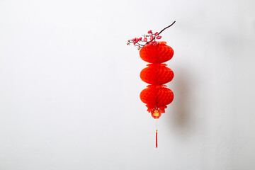 Chinese new year decoration on white background