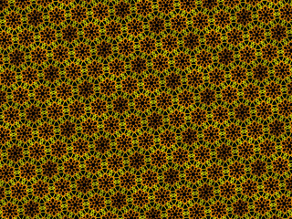 Digital Art Colorful Background Texture Pattern. Busy repeating abstract pattern on a black background.