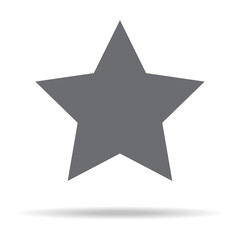Obraz premium Star icon vector isolated on white background. Trendy star icon in flat style. Modern star template for app, ui, logo and web site. Star icon vector illustration