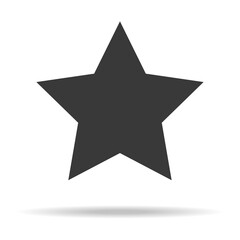 Star icon vector isolated on white background. Trendy star icon in flat style. Modern star template for app, ui, logo and web site. Star icon vector illustration