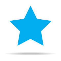 Obraz premium Star icon vector isolated on white background. Trendy star icon in flat style. Modern star template for app, ui, logo and web site. Star icon vector illustration