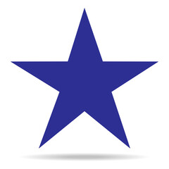 Fototapeta premium Star icon vector isolated on white background. Trendy star icon in flat style. Modern star template for app, ui, logo and web site. Star icon vector illustration