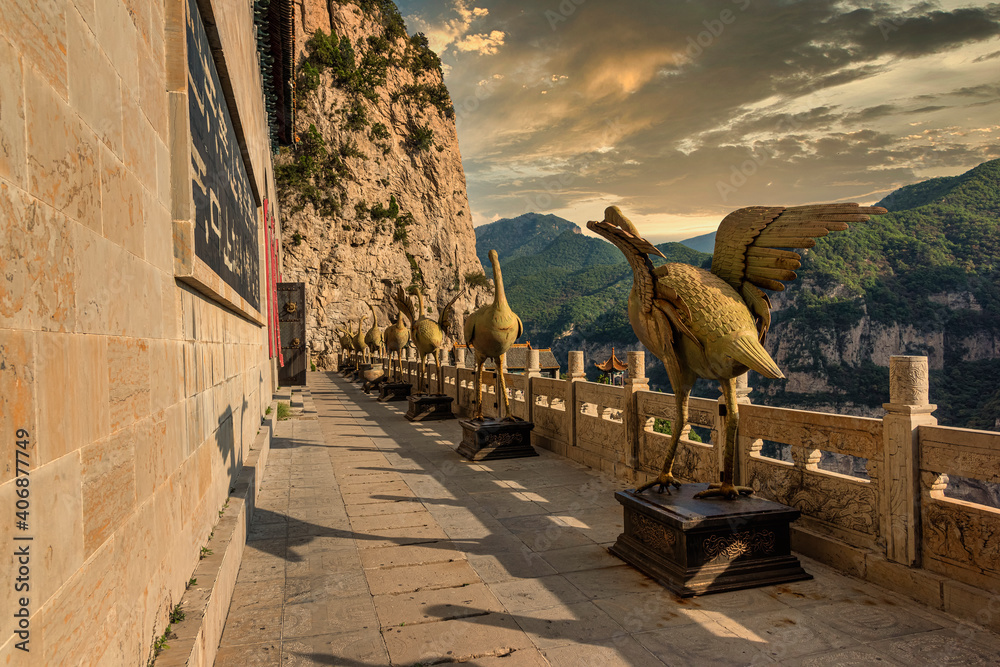 Wall mural Mianshan Cranes Temple China