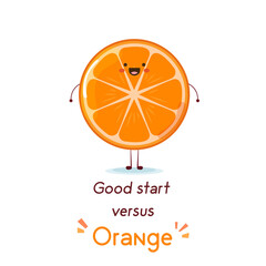 Good start of the day and oranges vector