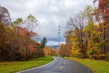 Fototapeta premium The beautiful autumn landcsape of Jinlong Mountain of Harbin, China.