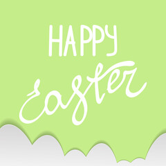 Postcard for easter. Vector illustration of Happy Easter.