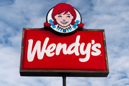 Wendy's Fast Food Restaurant Sign And Trademark Logo