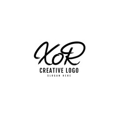 XOR handwritten logotype. Typography for company and business logo. Vector logo design.