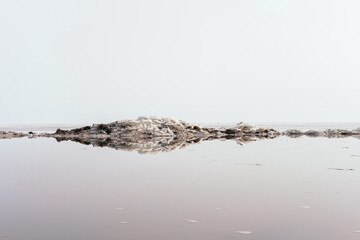 Winter beach ice wind
water sand