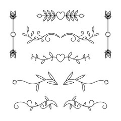 Hand drawn ornamental elements. - Vector.