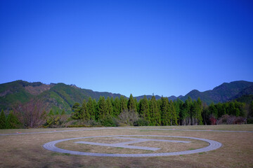 八女星野村のヘリポート