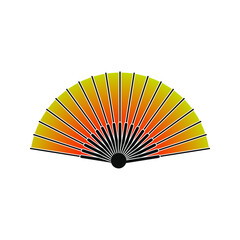 hand fan icon. folding fan icon. vector illustration © Uswa KDT