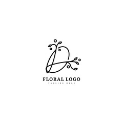 Initial D minimalis monogram logo with flourish ornament. Typography for company and business logo.