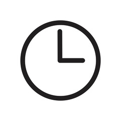 Clock without numbers. Blank wall clock. Schematic representation of a clock. Stock image. EPS 10.