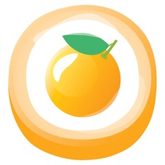 オレンジの模様のキャンディー