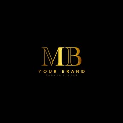 MB Initial logo with elegant concept. Typography for company and business logo.