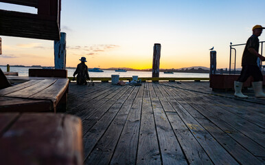 Tauranga waterfront at dawn.