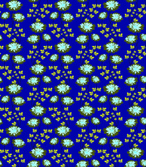 Fototapeta na wymiar seamless small vector flower design pattern on background