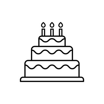 Birthday Cake Icon Vector Illustration. birthday cake icon in trendy flat design.