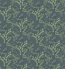 Obraz premium seamless small vector flower design pattern on background