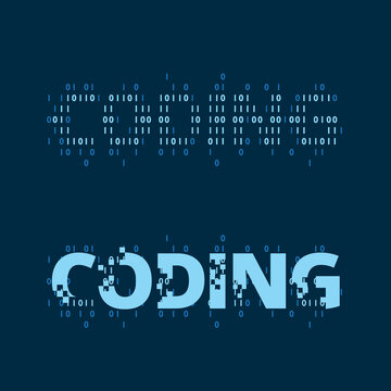 Coding wordmark vector