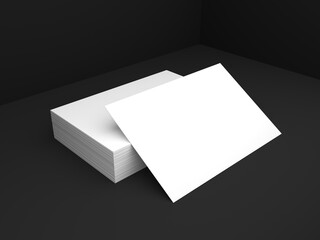 white business card mockup on dark background, stylish printed business card, corporate identity,