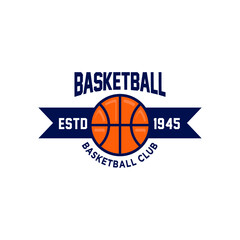 Illustration of modern basketball league logo 