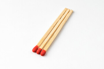 Matchstick on a white background