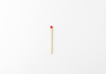 Matchstick on a white background